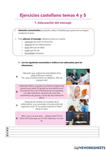 Castellano tema 4 y 5