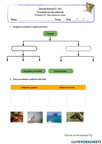 Meios habitados por animais