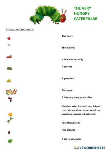 The very hungry caterpillar