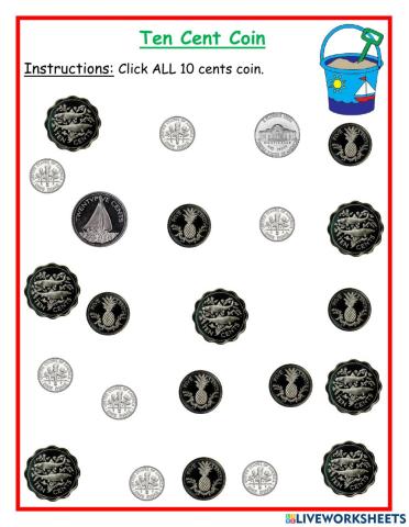 Identifying ten cent coins