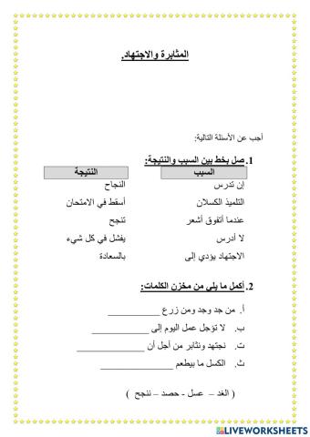 الاجتهاد والمثابرة