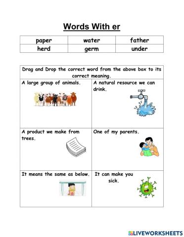Words with er