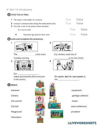 City government vocabulary
