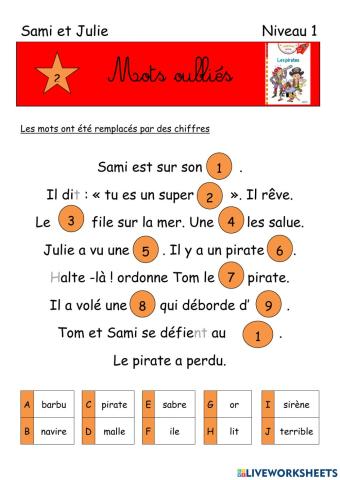 Sami et Julie les pirates 2