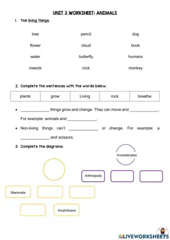 Living things and animals