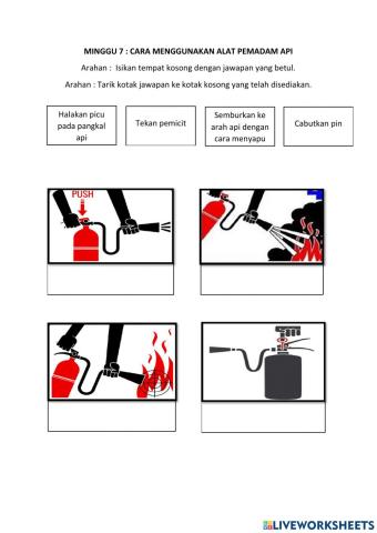 Cara menggunakan alat pemadam api
