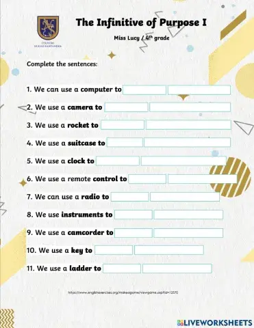 Infinitive of Purpose 1