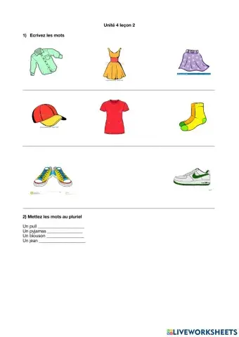 Jeux de mots 1 unité 4 leçon 2