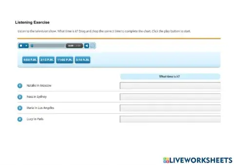 What time is it?-Listening