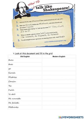 Talk like Shakespeare