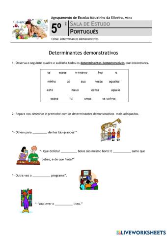 Determinantes demonstrativos