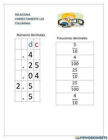 Números y fracciones decimales