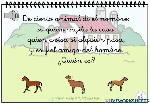 Adivinanzas de los animales de la granja 5