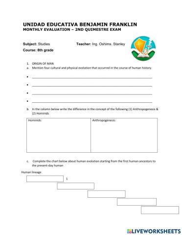 Social studies midterm quiz 1