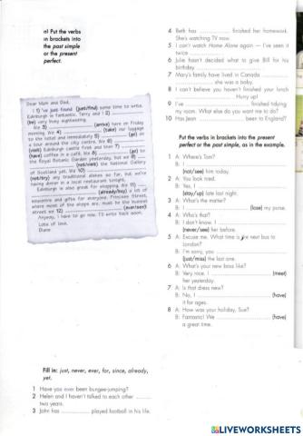 Past Simple vs present perfect