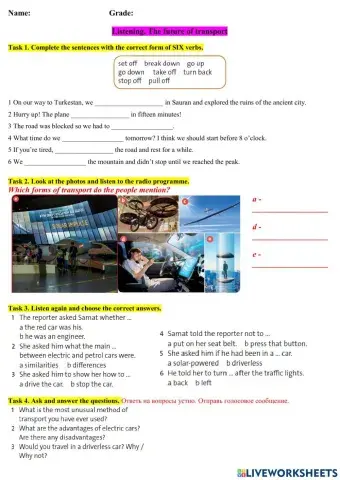 Listening. The future of transport