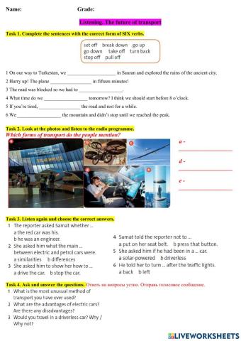 Listening. The future of transport