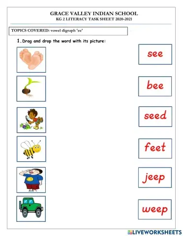 Vowel digraph 'ee'