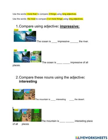 Comparing with long adjectives