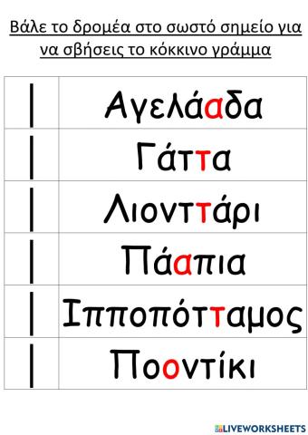 Βάλε το δρομέα στο σωστό σημείο