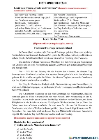 Feste in Deutschland