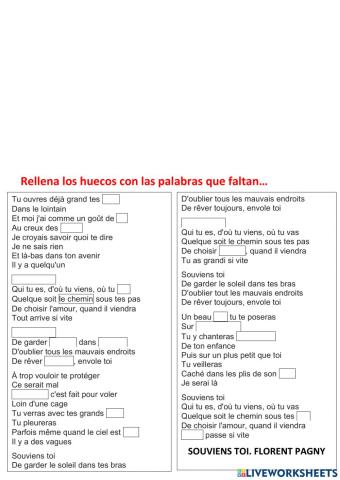 Souviens toi. Florent Pagny