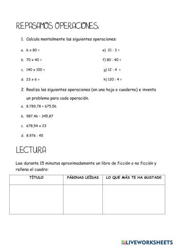 Tarea miércoles