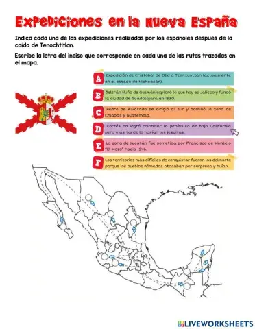 La expediciones en la Nueva España