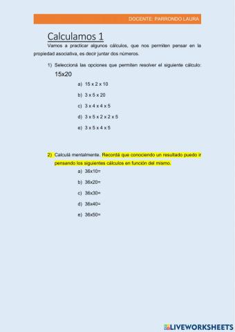 Calculamos. Numeración clase virtual 1