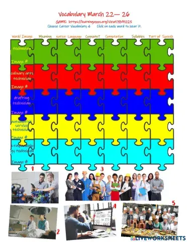 Vocabulary Log Career 4