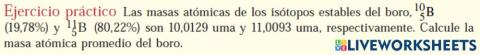 Ejercicio masa relativa