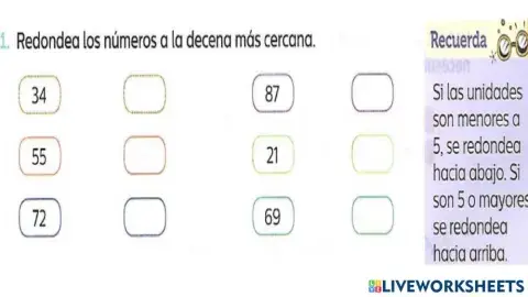 Redondeo a la decena más cercana