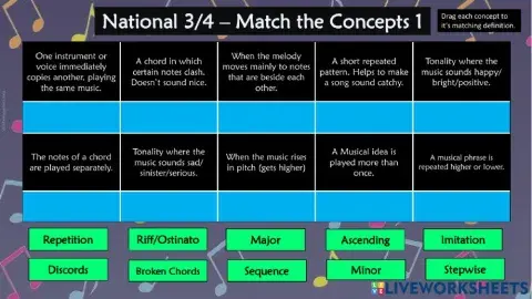 N3-4 Music - Match The Concepts 1