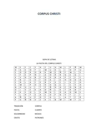 CORPUS CHRISTI 6º PRIMARIA