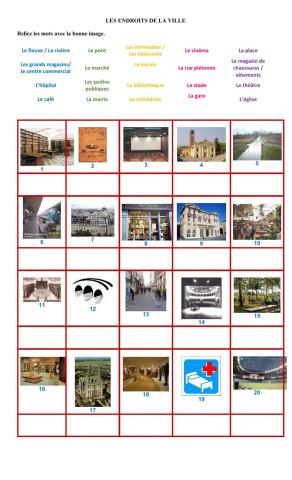 Les endroits de la ville 1