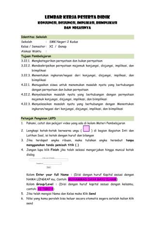 LKPD Logika Matematika