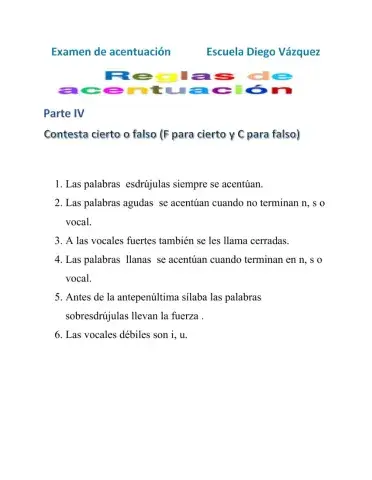 Reglas de acentuación