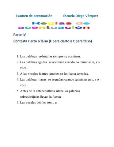 Reglas de acentuación