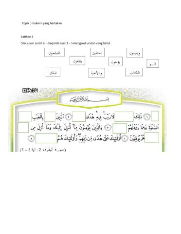 Pendidikan islam tingkatan 1 mukmin yang bertakwa