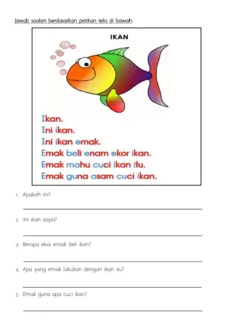 Soalan Pemahaman Perkataan VKVK