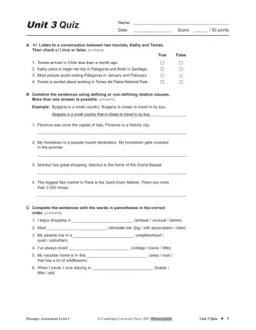 Course 17 Unit 3 Quiz