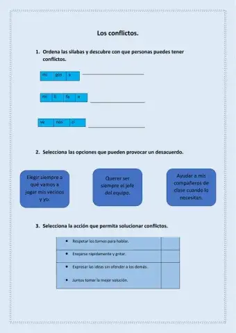Los conflictos.