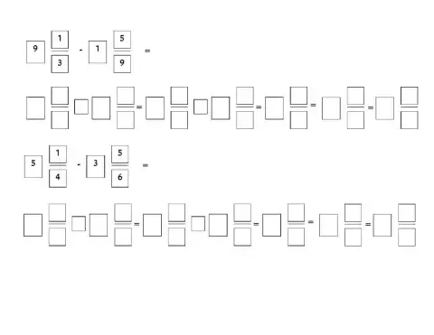 חיסור שברים