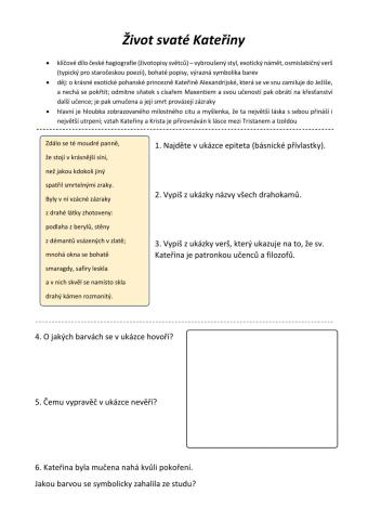 Život svaté Kateřiny