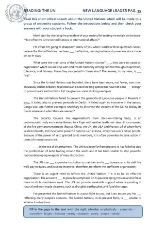 United nations reading