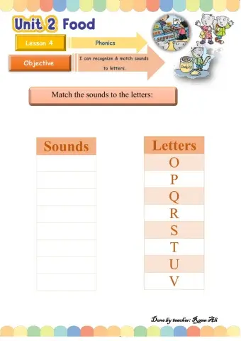 We Can2 L4: recognizing & matching sounds to letters.