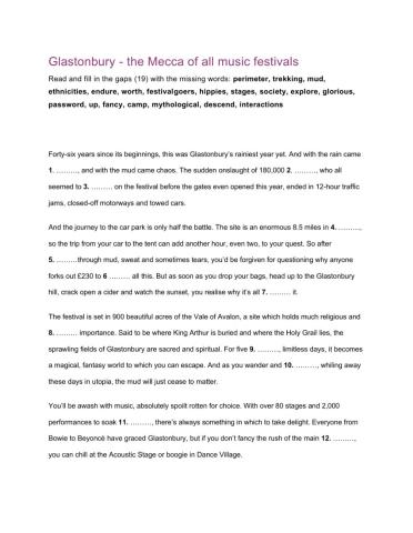 Festivals and celebrations