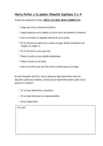 Harry Potter cap 3 y 4