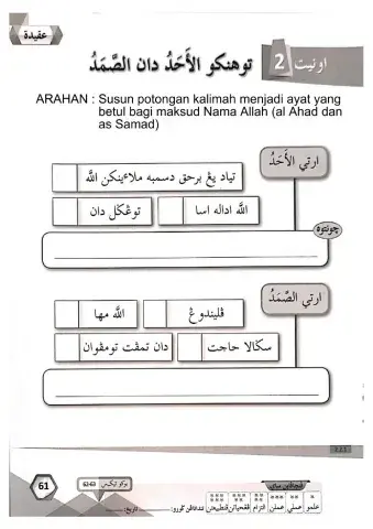 Aqidah : Nama Allah al Ahad dan as Samad
