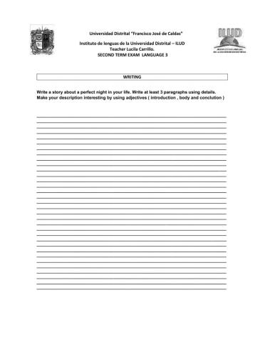 Writing exercise